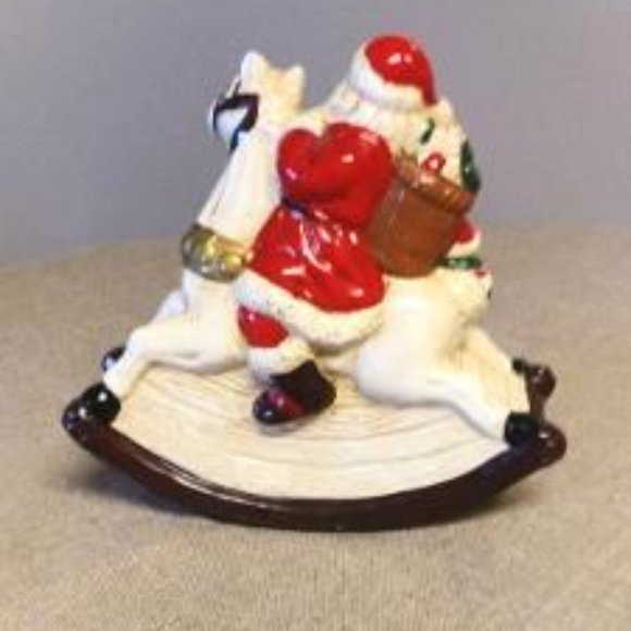 Santa On Rocking Horse Figurine - Picture 3 of 3